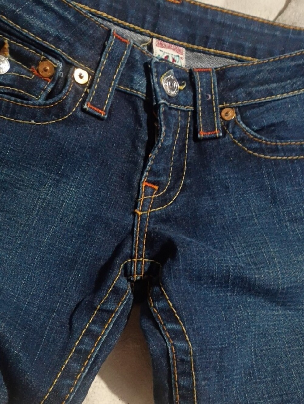 True Religion Women's Dark Blue Flare Jeans - Picture 6 of 7